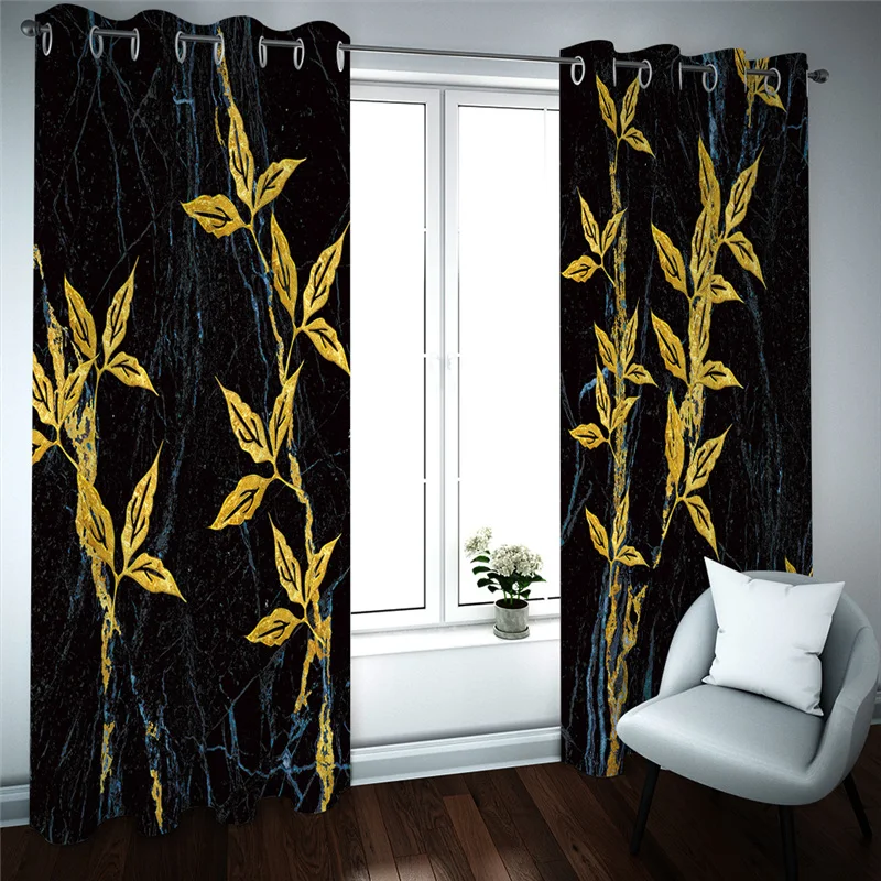 

custom 3D window curtain marble blackout curtains For living room bedroom window curtain home goods curtains
