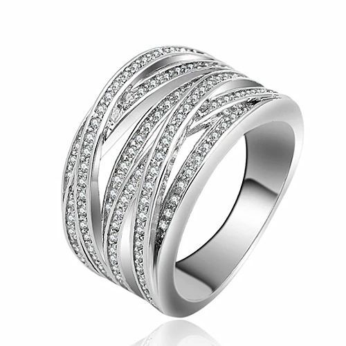 Высокое качество супер 3.5ct обручальные Серебряные Кольца цвет 10 мм сверкающий прозрачный кубический цирконий Кристалл Женское Обручальное кольцо - Цвет основного камня: WL015