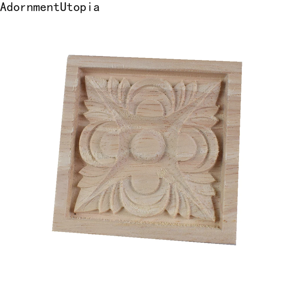 Накладка угловая резная Неокрашенная древесина 6/8/10 см для украшения дверей и