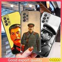 russian stalin ussr phone case hull for samsung galaxy a70 a50 a51 a71 a52 a40 a30 a31 a90 a20e 5g s black shell art cell cove