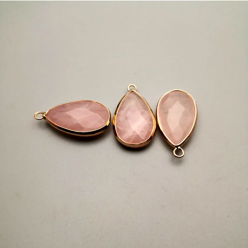 Модные 12 шт. кварцевые розы капли воды из металлического сплава покрытого