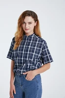 fashion summer tops women stripe shirts loose oversize blouses casual cotton female top short sleeve x long work blusas