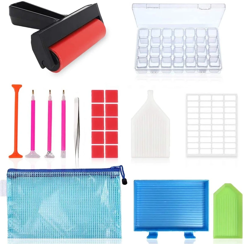 Набор инструментов и аксессуаров для живописи бриллиантами 5D 22 шт. алмазная