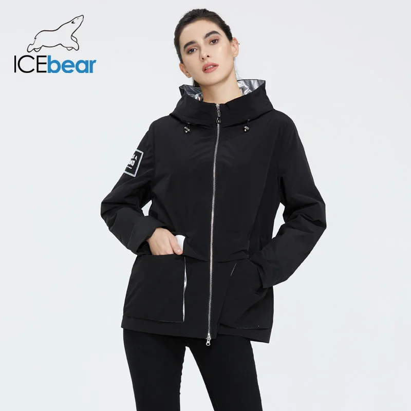ICEbear 2021 новое женское пальто осень повседневная женская куртка парка с капюшоном