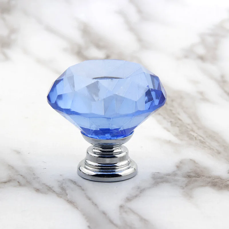 30 мм Алмазный Форма дизайн с украшением в виде кристаллов Стекло ручки шкафа