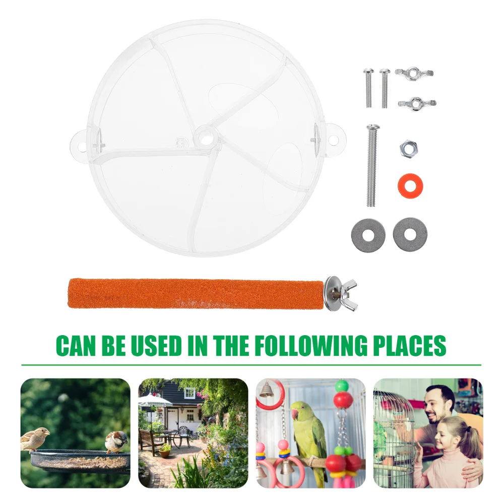 

1 Set Seed Food Rotate Wheel Bird Intelligence Growth Cage Training