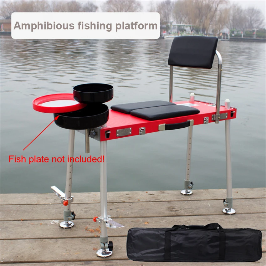 

Fishing Table Fishing Chair Aluminum Alloy With Steel Light And Convenient Foldable Multifunctional 300kg Load-bearing