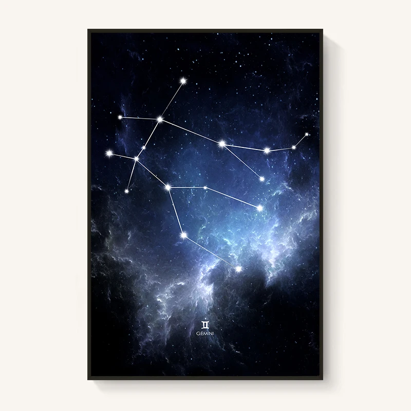 5D DIY Алмазная картина Зодиак Звездная ночь картина Алмазная мозаика наборы для вышивки крестом мозаичное искусство 12 созвездий - Цвет: Gemini
