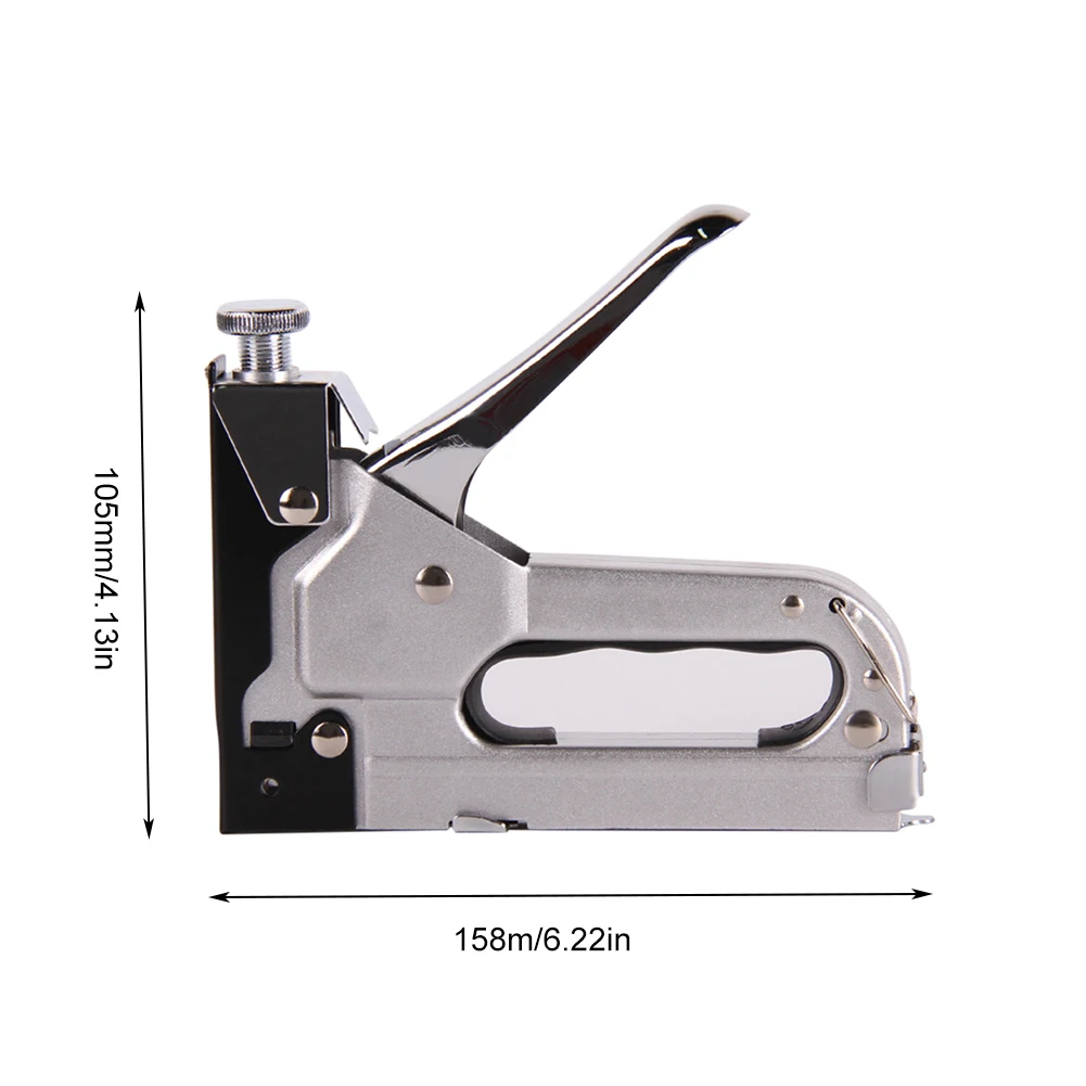 

3 IN 1 Heavy Duty Staple Gun Manual Nail Gun w/ 600 Staple(D/U/T) Adjustable Depth for DIY Upholstery Repair Carpentry Furniture