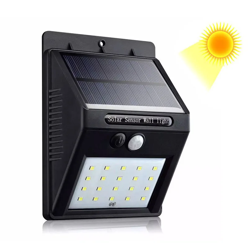 Настенные уличные фонари на солнечной батарее водонепроницаемый светильник с