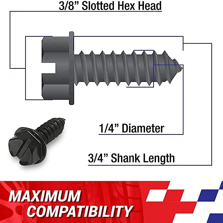 8 шт. винты для крепления номерных знаков винтовая Шестигранная шайба головка