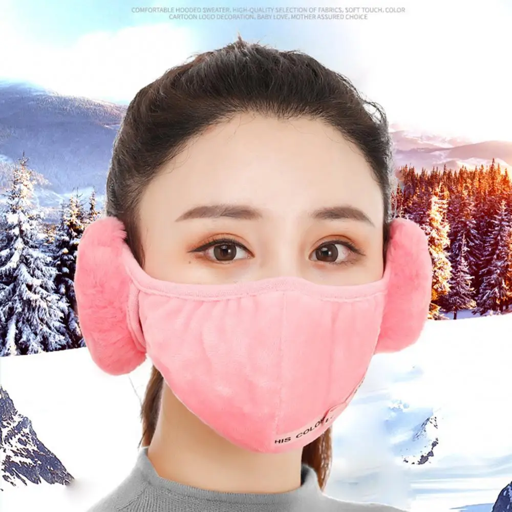 

Мультяшные осенне-зимние наушники для мужчин и женщин 2 в 1 теплая маска Наушники Модные хлопковые осенние наушники шапка для ушей обогреват...