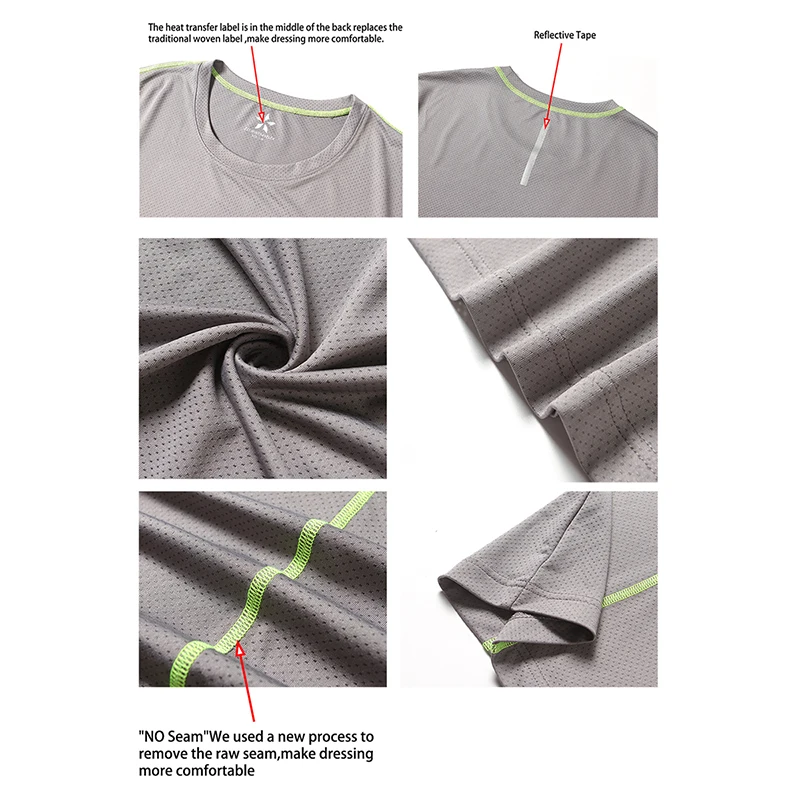 

2021 Summer Bright Blue Men's T-Shirts Moisture Wicking Active Quick Dry T-Shirt Short Sleeve Workout Running T Shirts for Men