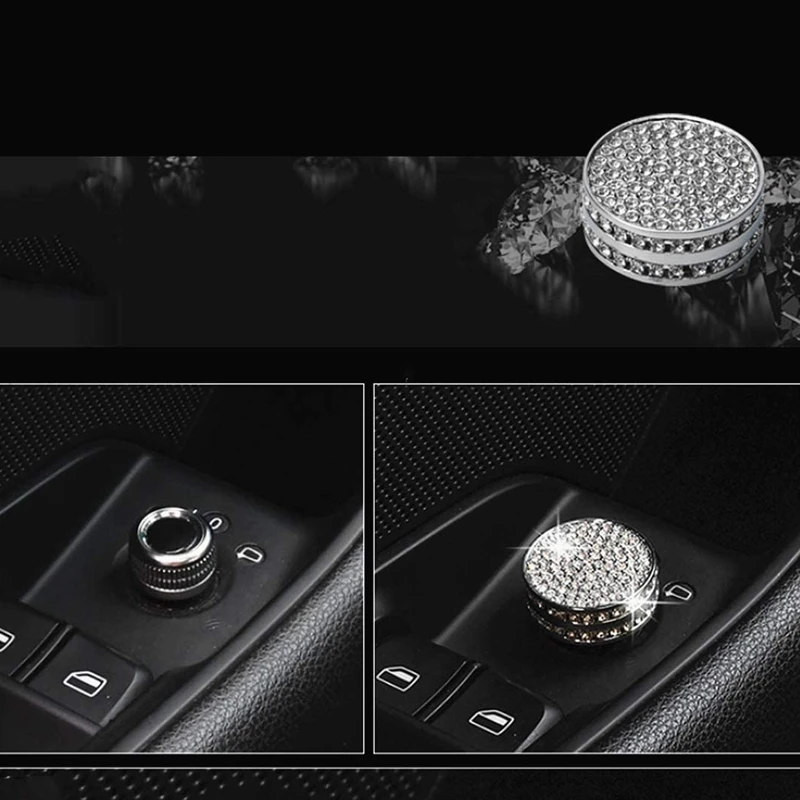 Блестящая ручка для A3 S3 Q2 регулировки зеркала заднего вида Стразы декоративная