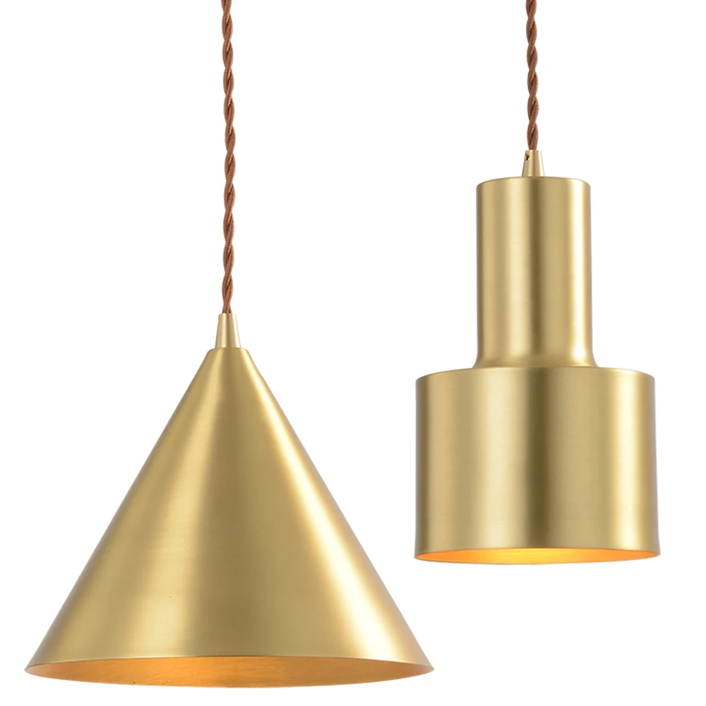 Скандинавский подвесной светильник Цветной Медный Подвесной металлическая