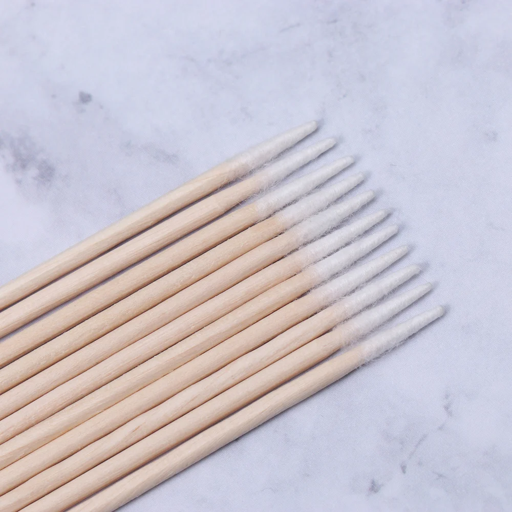 

200PCS Disposable Single Pointed Head Wooden Cotton Swab Make-Up Stick for Cleaning Cosmetic Tool 7cm and 10cm Length Each 1 Pac