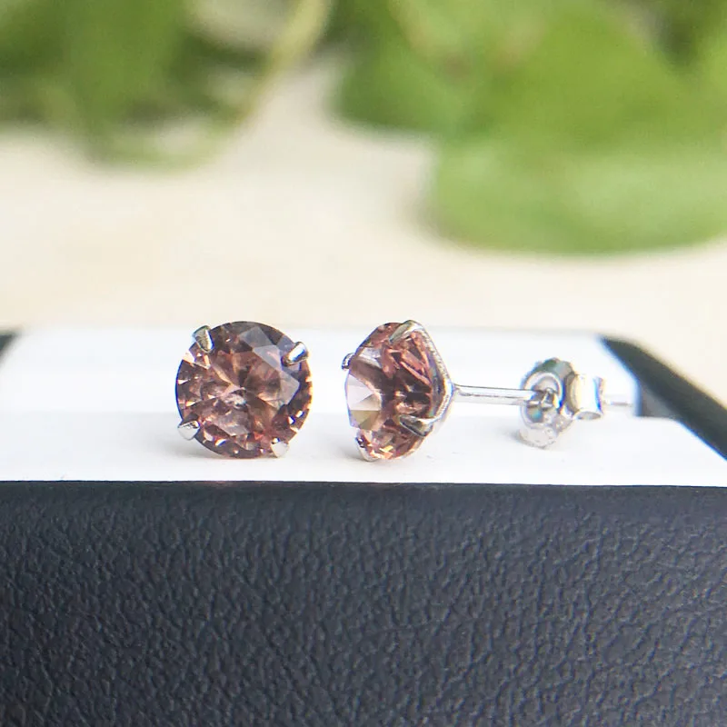 Женские серьги-гвоздики из серебра 925 пробы с зултанитом | Украшения и аксессуары