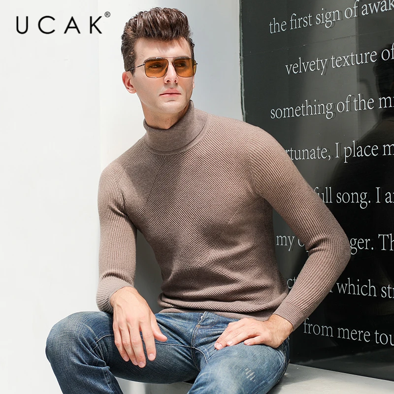 

Свитер мужской, с высоким воротом, зима 2020, U3180