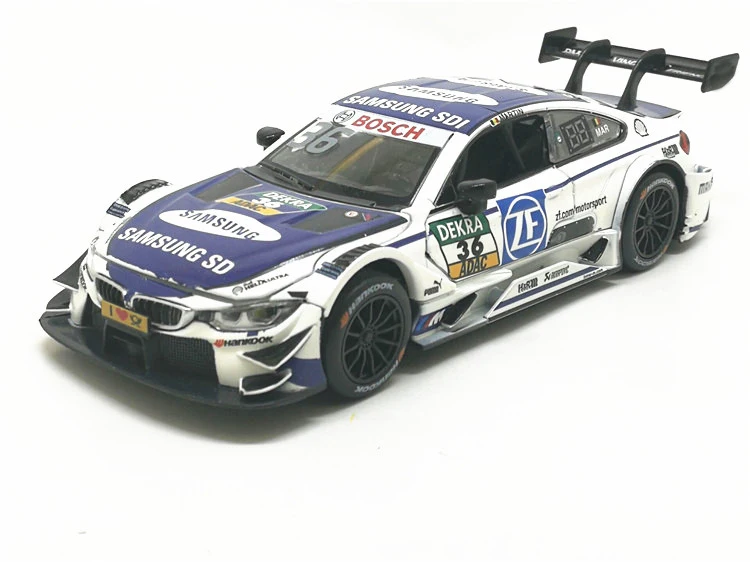 Литая под давлением Модель автомобиля игрушки 1:32 M4 DTM гоночная команда живопись оттягивающая копия со звуком светильник для детей игрушки подарки - Цвет: C