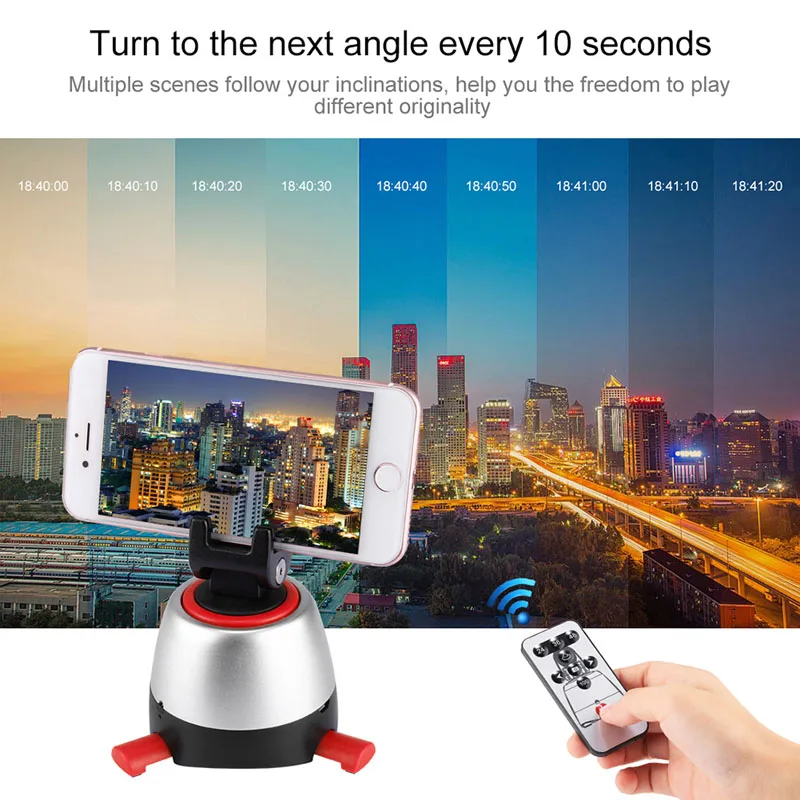 

Electronic Rotation Panoramic Head with Remote Controller for Smartphones Cameras SGA998
