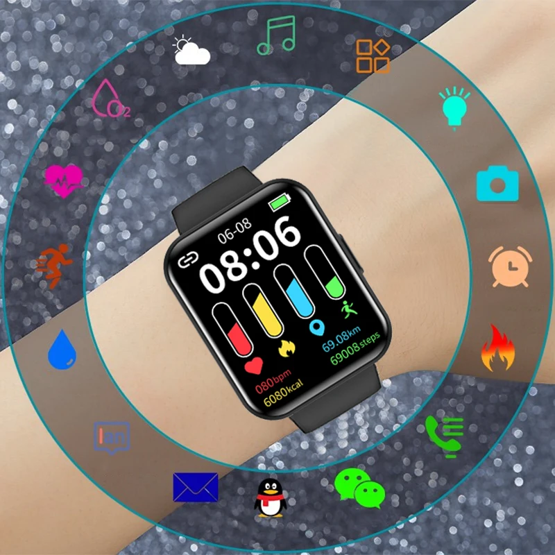 

Смарт-часы LIGE с Bluetooth, пульсометром, тонометром и измерением уровня кислорода в крови