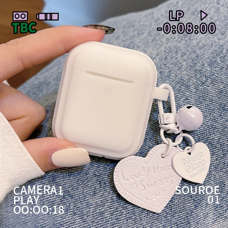 

Простой однотонный чехол с подвеской для AirPods 1, 2, 3 Pro, чехол, симпатичный мягкий силиконовый чехол с Bluetooth для наушников, зарядное устройство ...