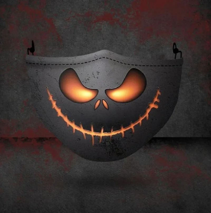 Half Face Scare Mask for Halloween Cosplay Props Scary Mouth Cover Halloween Festival Party Supplies 5 pack MC889