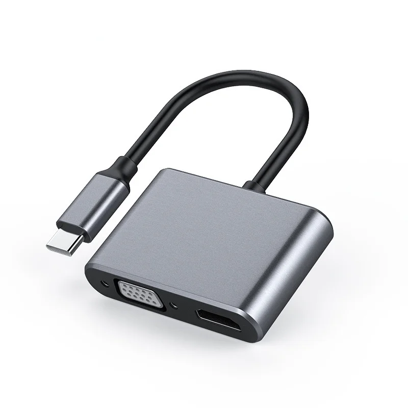 

USB Type C 3.1 To HDMI-compatible 4K VGA 1080P USB 3.0 Hub Thunderbolt 3 60W PD Port Splitter for Macbook/2018 Ipad Pro/XPS 13
