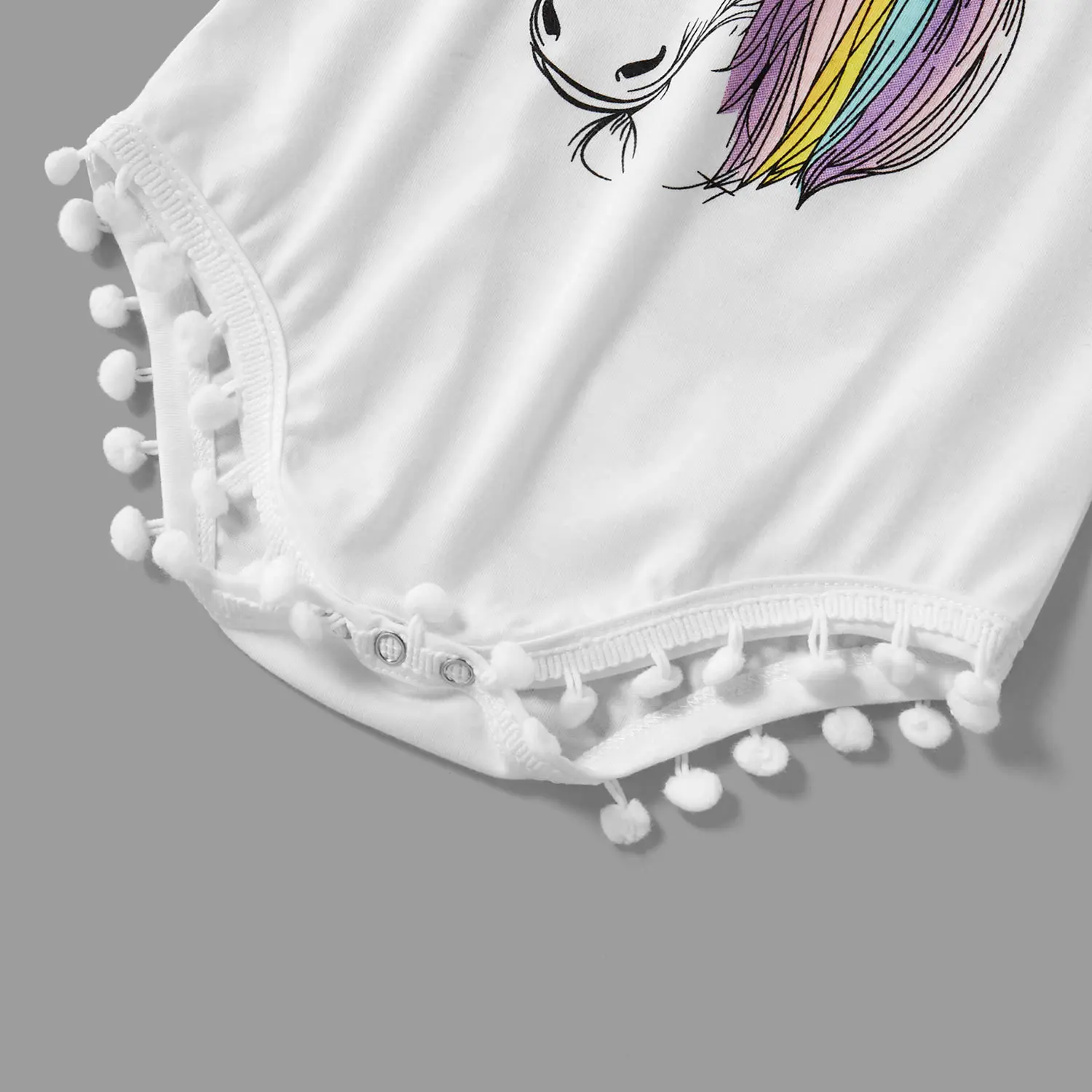 

New 2020 Summer Mother Daughter Dresses Short Sleeve White Unicorn Print Dress Mom and Daughter Sundress Family Matching Clothes