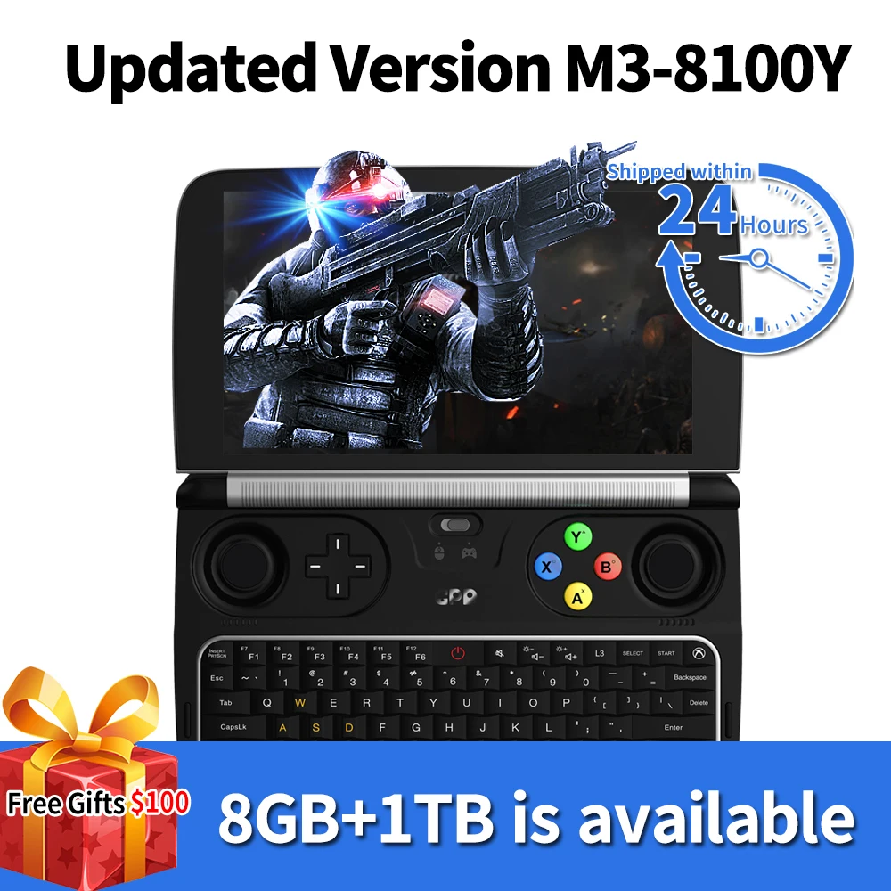 GPD Win 2 WIN2 Intel Core m3-8100Y четырехъядерный 6,0 дюймов геймпад планшет Windows 10 8 ГБ ОЗУ 256 Гб ПЗУ карманный мини ПК компьютер Ноутбук
