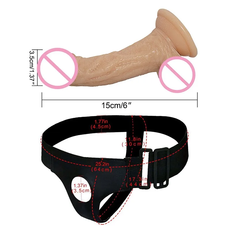 Страпон реалистичный маленький фаллоимитатор регулируемый пояс Стимулятор