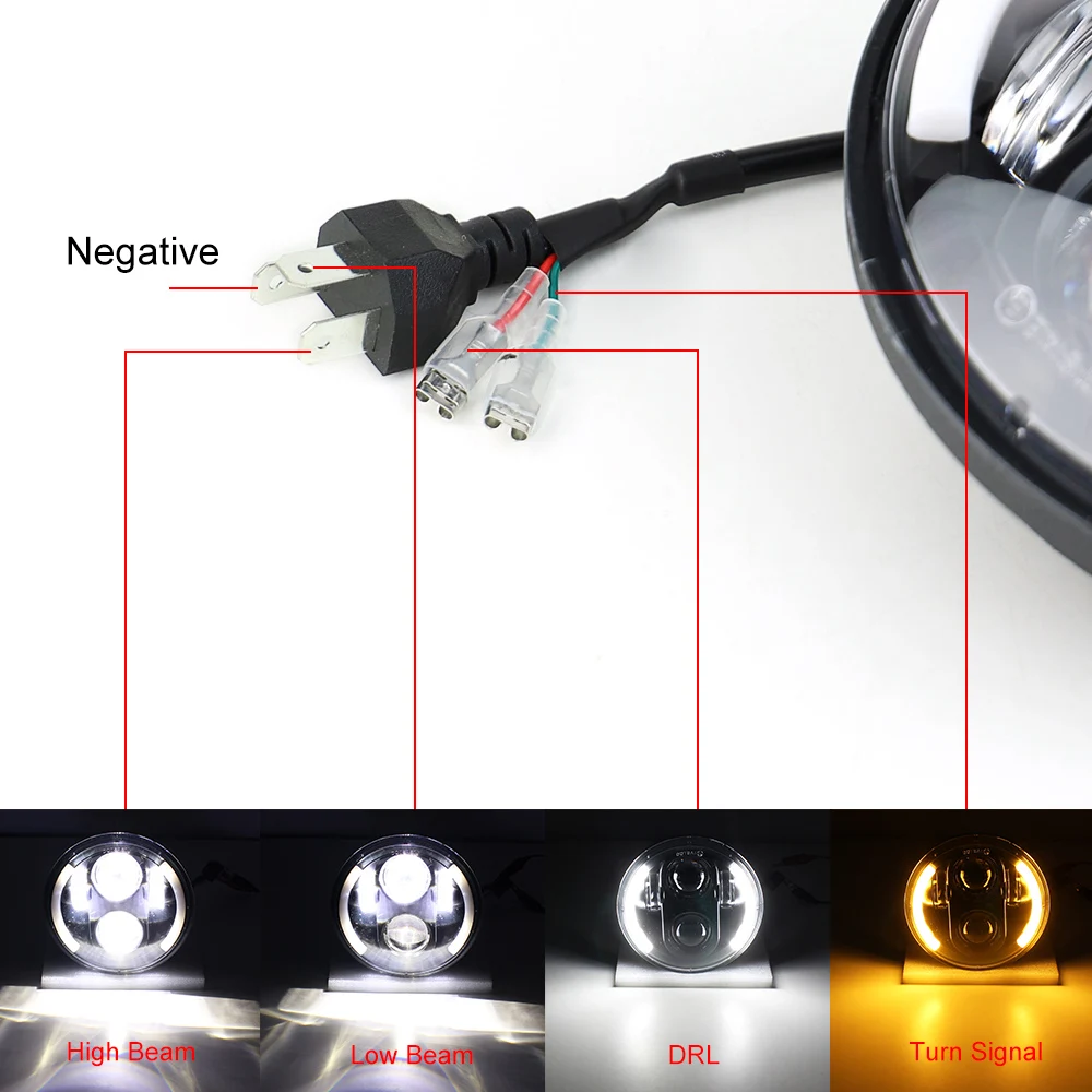 Мотоциклетные светодиодные фары 5 75 дюйма 3/4 для Sportster Dyna Wide Glide Iron 883 |