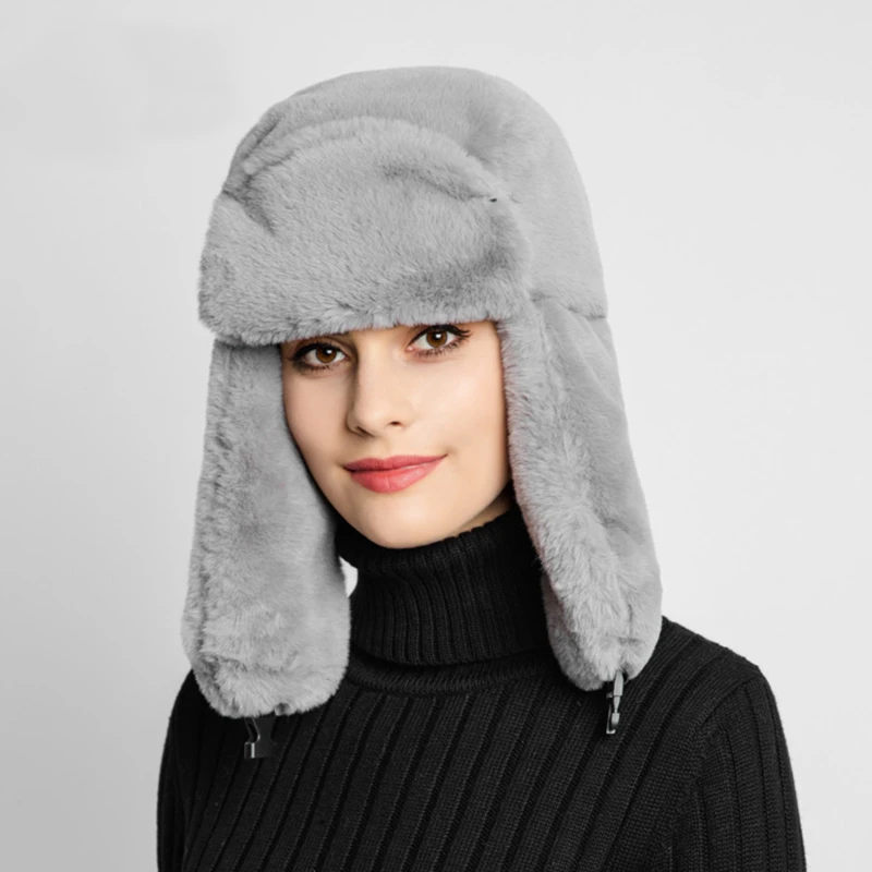 

Solid Color Simple Lei Feng Hat Warm Ear Protection Winter Hats 2022 Hot Sale New Outing in Winter for Men and Women Bomber Hats