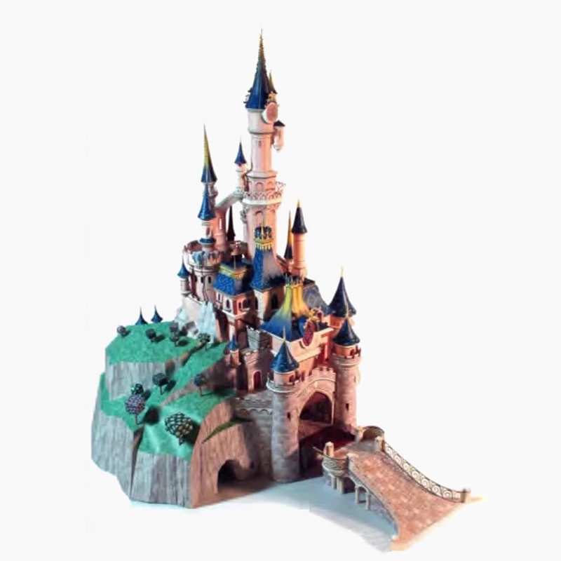 75cm diy paris dormindo beleza castelo papercraft