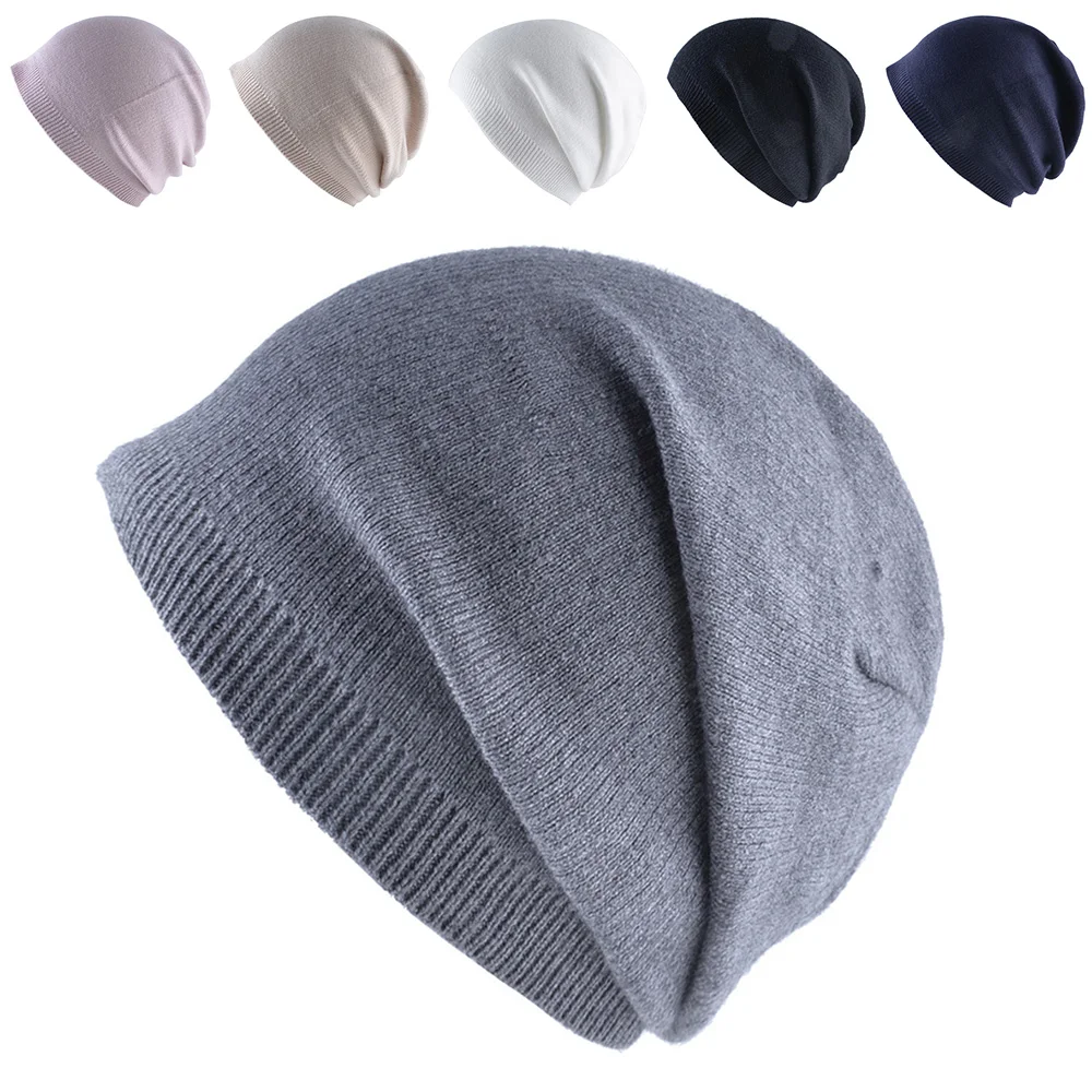 

Man's Beanies Knitted Winter Windbreak Cotton Hats For Women Warmer Bonnet Solid Color Autumn Caps Hip-Hop