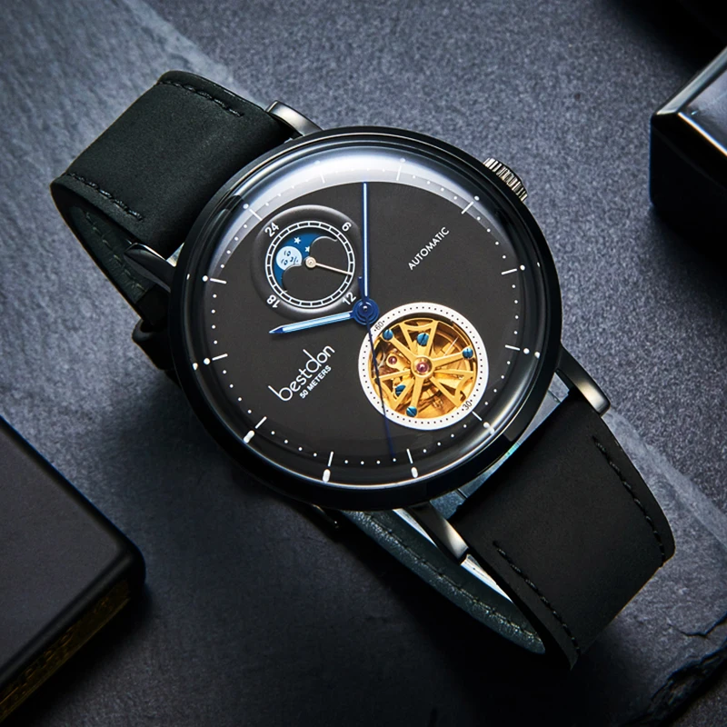 Высококачественные изогнутые механические часы для мужчин Bestdon люксовый бренд