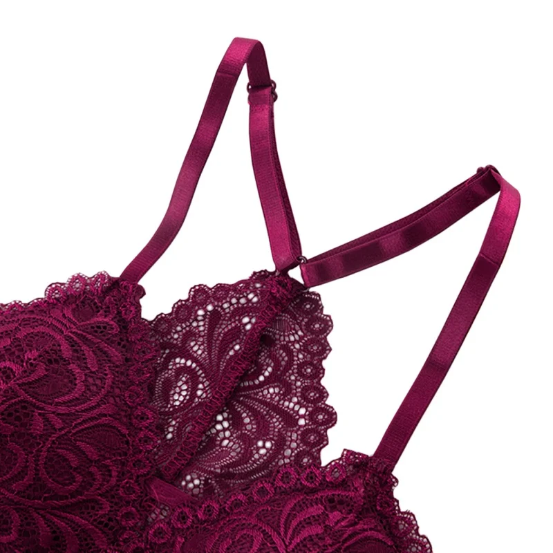 Комплект женского кружевного нижнего белья с вышивкой без косточек|Комплекты