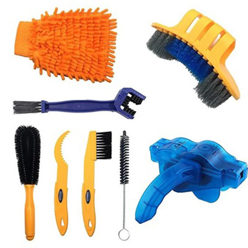 

Portable bicycle chain cleaner mountain bike cleaning brush cleaning tool outdoor riding bicycle cleaning kit Outdoor Accessorie