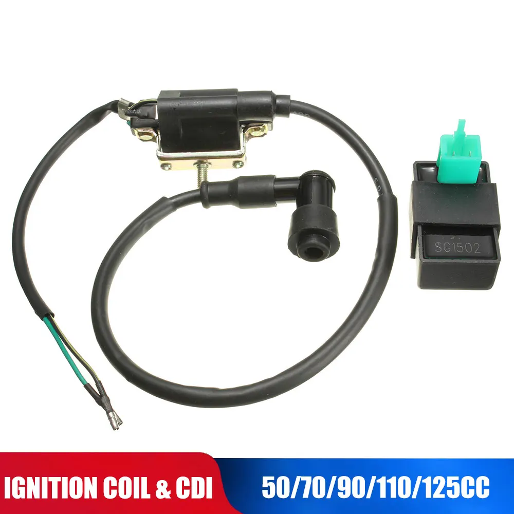Катушка зажигания Vehemo Pratical и CDI для скутера 50/70/90/110/125 куб. См Dirt Pit Bike ATV Quad Gokart 5