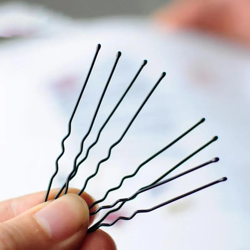 1 набор профессиональные заколки для волос черные Кудрявые Волнистые ручки