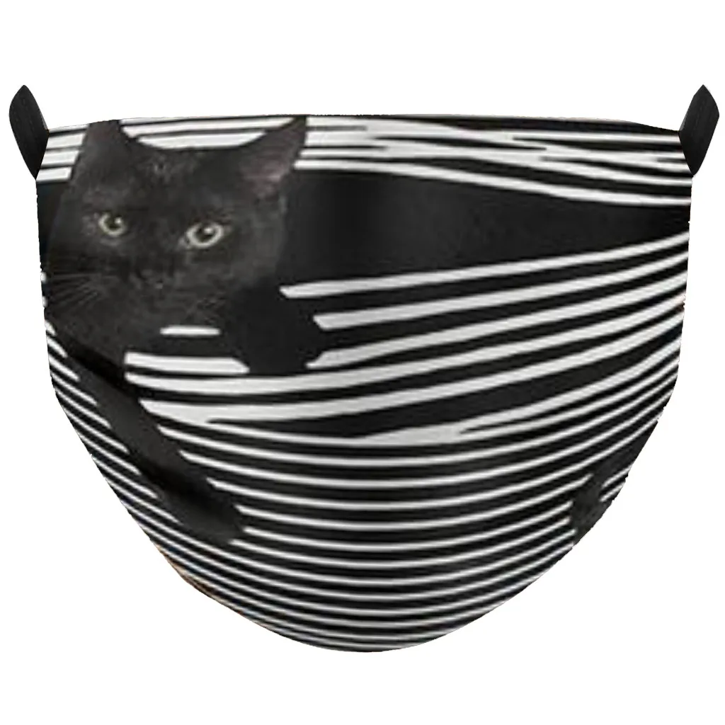 2020 3d Print Cat Face Filter2.5 Mouth Foam Mask Hip Hop Women/men Dust-proof Drinking Fountain For Boys/girls | Безопасность и