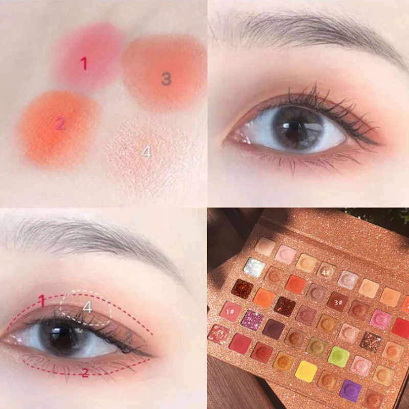 

Eyeshadow Palette Shiny Matte Glitter Pigment Eye Shadow Pallete Metallic Makeup