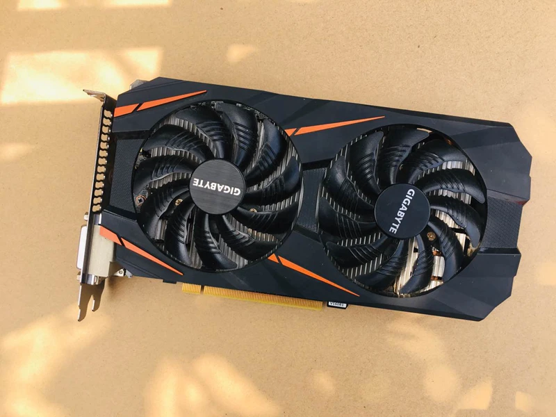 Видеокарта GIGABYTE GTX 1060 3GB для видеокарты nVIDIA Geforce GTX1060 OC GDDR5 192Bit Hdmi Videocard CardsGV-N1060WF2OC