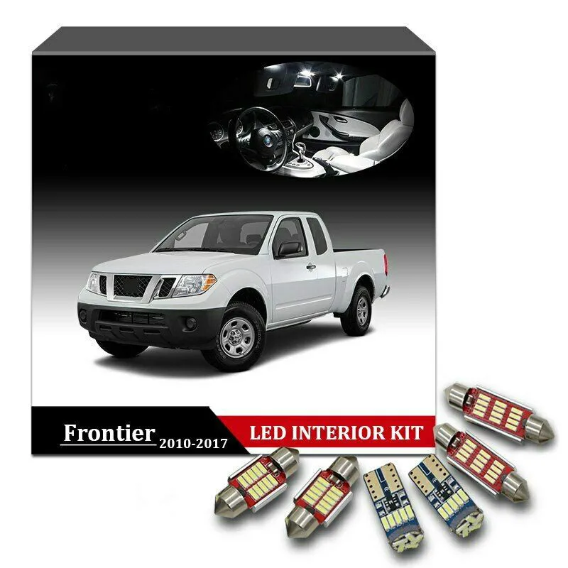 10 шт. белые светодиодные лампы для освещения салона автомобиля набор 2010-2017 Nissan