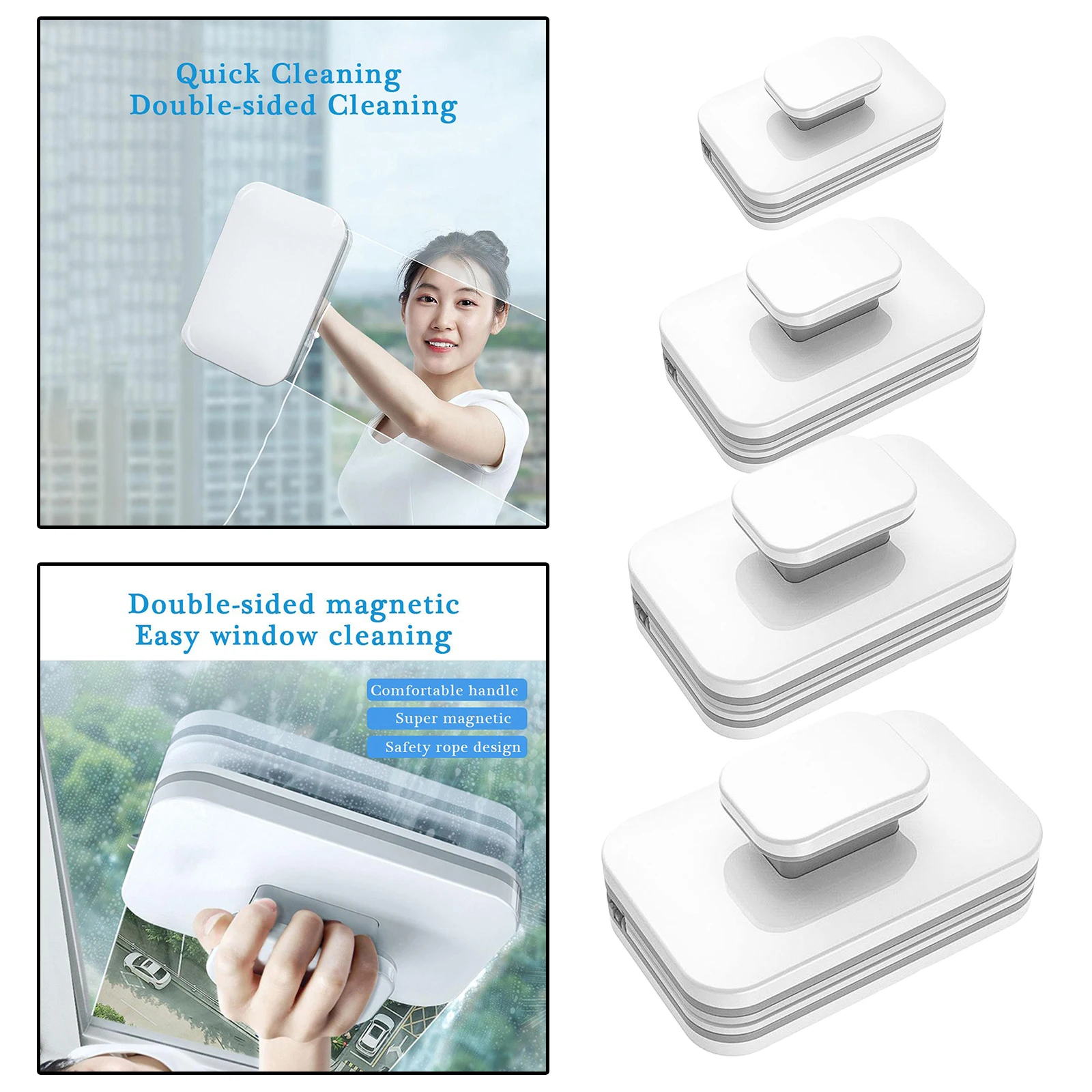 

Double-Sided Magnetic Window Wiper Cleaners Household Cleaning Bursh Windows Cleaner for Home Window Cleaning Accessories