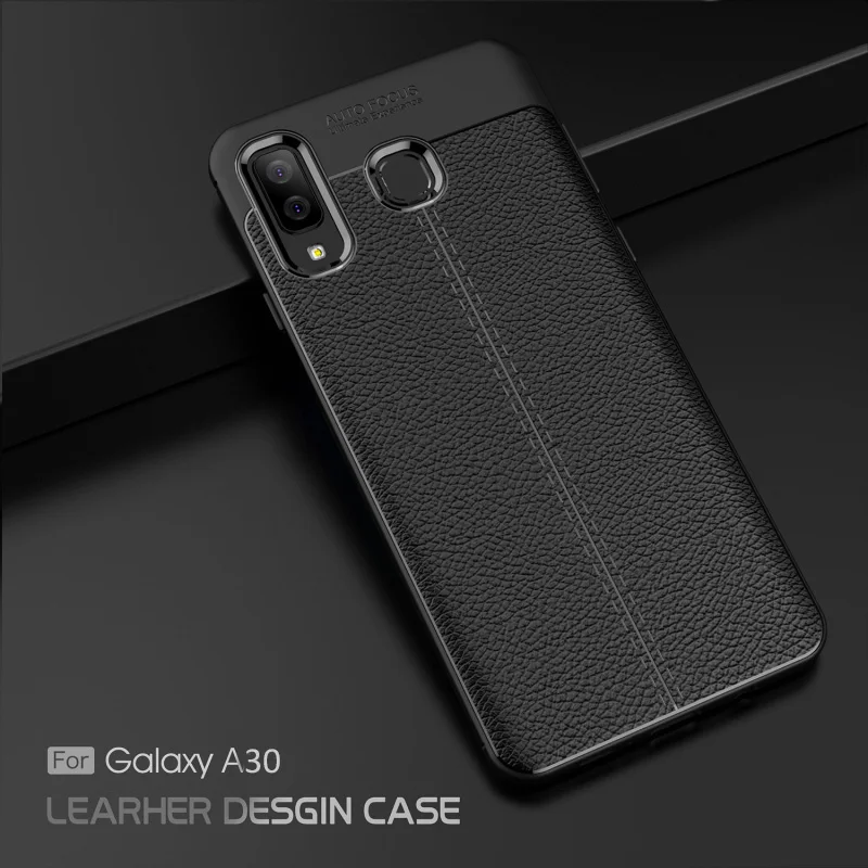Чехол для Samsung Galaxy A30 A20 A20e кожаный чехол прочный ТПУ телефона A 30 20 бампер с полной
