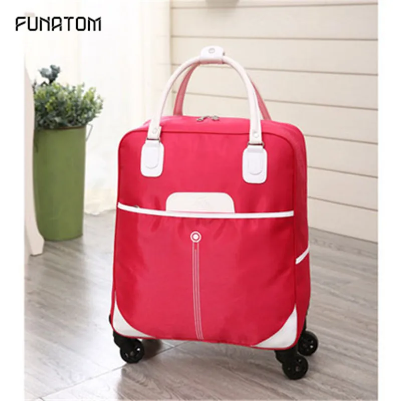Женская дорожная сумка для багажа путешествий чемодан на колесах колесиках