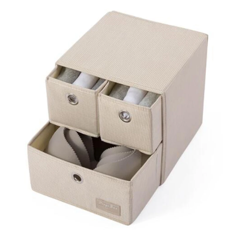 Тканевый шкаф для хранения ящиков органайзер нижнего белья разделительная