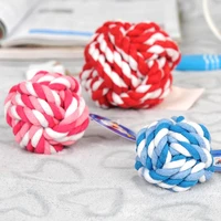 1pcs pet chews cat toys rope cat games knot ball toys for cat small dog kitty grinding teeth cleaning modeling miansheng weaving
