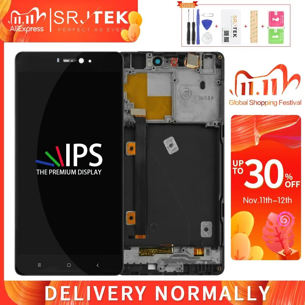 ЖК-матричный сенсорный экран Srjtek для Xiaomi MI 4I дигитайзер в сборе с рамкой 5 0 дюйма